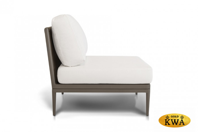 Касабланка модуль центральный плетеный из роупа, цвет серо-коричневый