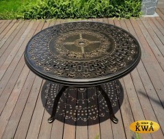 Круглый металлический стол Gera 100 из литого алюминия