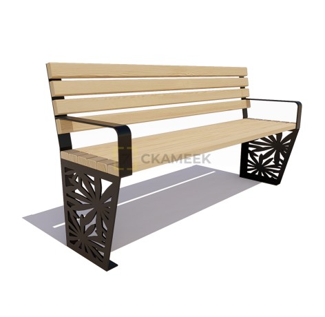 Скамейка «Ромашка» (1,5 ангарская сосна,30х60)