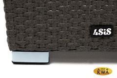 "Капучино" кашпо для цветов плетеное из искусственного ротанга, цвет графит