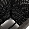 "Капучино" кашпо для цветов плетеное из искусственного ротанга, цвет графит