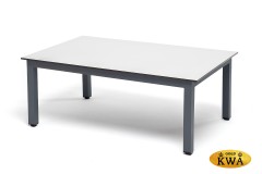 &quot;Канны&quot; журнальный столик из HPL 95х60, H40, каркас серый (RAL7024), цвет столешницы &quot;молочный&quot;