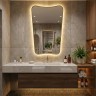 Sky L LED Gold Зеркало в раме с подсветкой