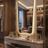 Sky L LED Gold Зеркало в раме с подсветкой