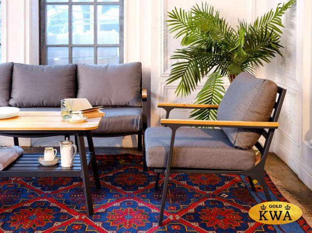 Диванная группа из алюминия CONCORDE XL темный графит  Joygarden