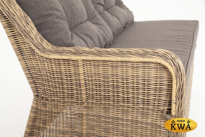 "Бергамо" плетеный правый модуль дивана, цвет соломенный