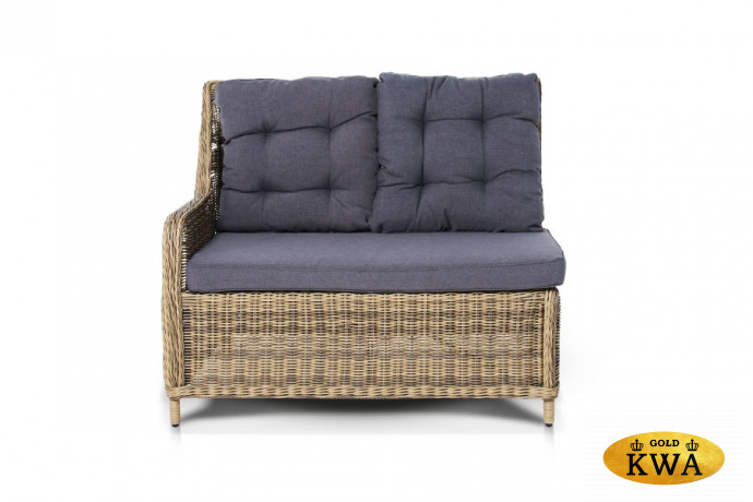 "Бергамо" плетеный правый модуль дивана, цвет соломенный