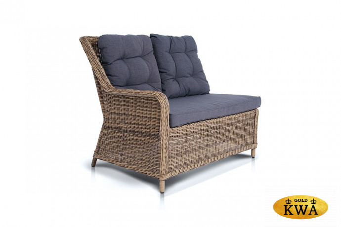 "Бергамо" плетеный правый модуль дивана, цвет соломенный