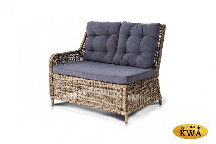 "Бергамо" плетеный правый модуль дивана, цвет соломенный