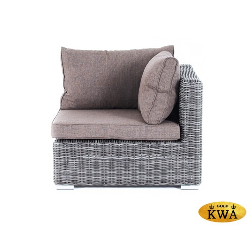 "Лунго" модуль диванный угловой с подушками, цвет графит