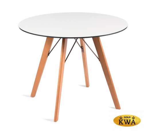 Франческо интерьерный стол из HPL круглый Ø90см, цвет молочный