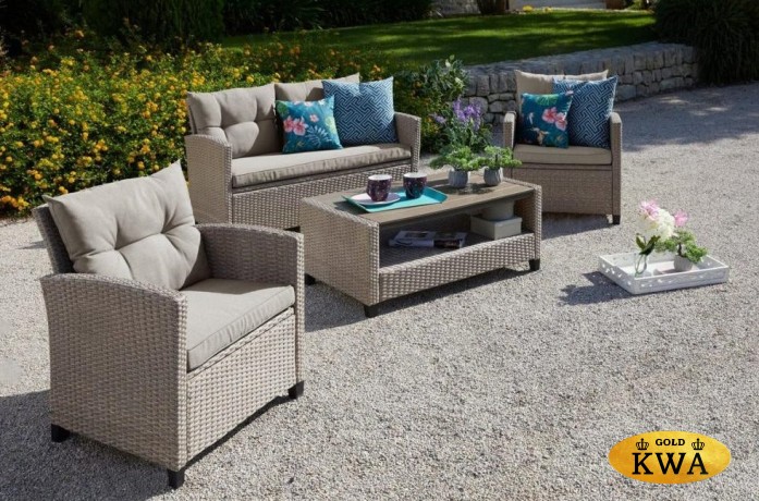 Плетеный комплект мебели с диваном AFM-804B Beige