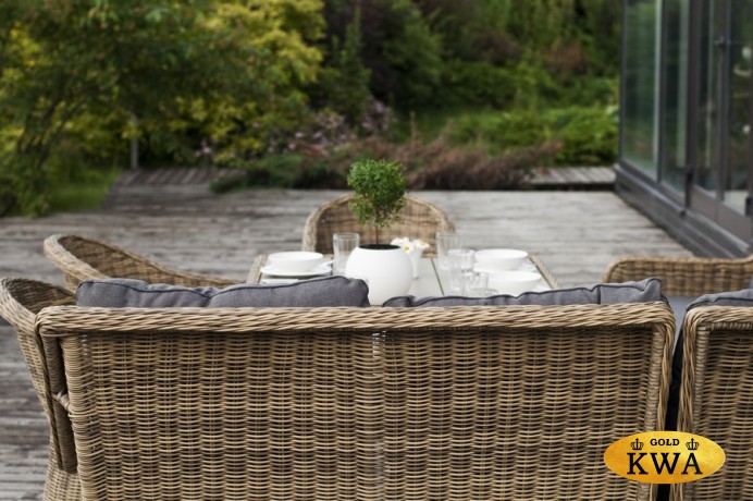 "Бергамо" плетеный левый модуль дивана, цвет соломенный