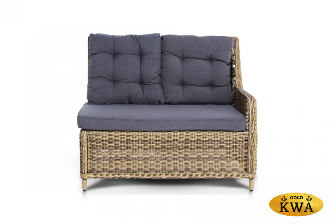 "Бергамо" плетеный левый модуль дивана, цвет соломенный