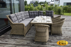 "Бергамо" плетеный центральный модуль дивана, цвет соломенный