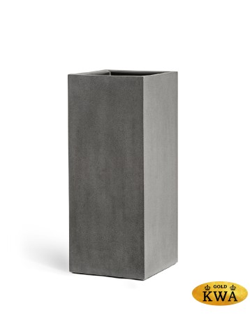 Кашпо TREEZ Effectory Beton Высокий куб Тёмно-серый бетон в-60 см, 31х31 см 1/1