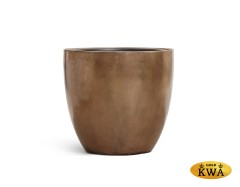 Кашпо TREEZ Effectory Metal Округлый конус Тёмное-матовое золото в-28, д-30 см