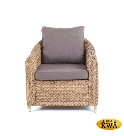 "Кон Панна" кресло из искусственного ротанга (гиацинт), цвет соломенный