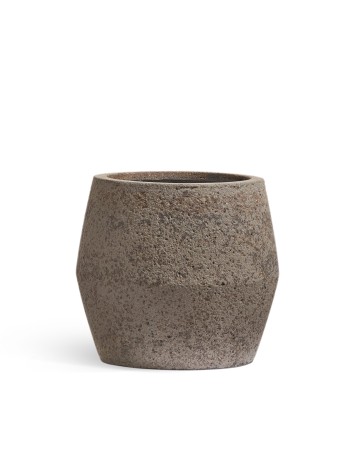 Кашпо TREEZ Effectory Granit Ромбовидная чаша Серый беж д-53, в-49 см