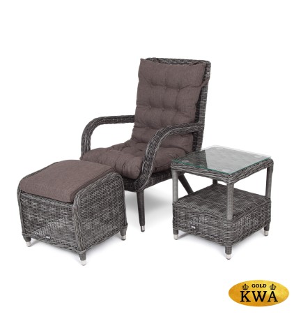 "Толедо" лаунж-зона из искусственного ротанга, цвет графит