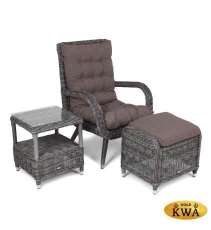 "Толедо" лаунж-зона из искусственного ротанга, цвет графит