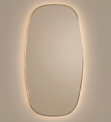 Ovo M LED Gold Зеркало в раме с подсветкой