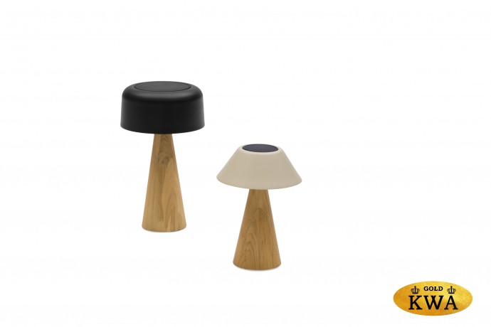 Kiruna (Cone Teak S) Светильник антрацит, алюминий/тик