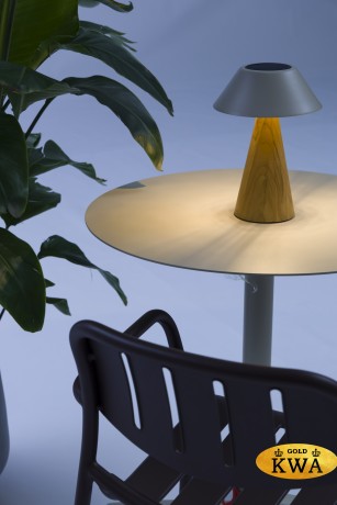 Kiruna (Cone Teak S) Светильник антрацит, алюминий/тик