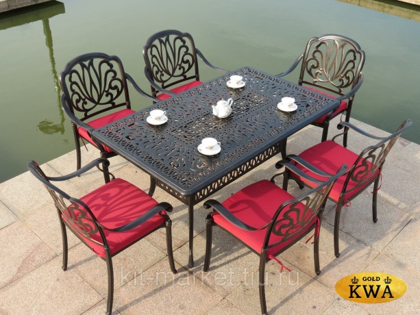 Обеденная группа из литого алюминия Rimini 6