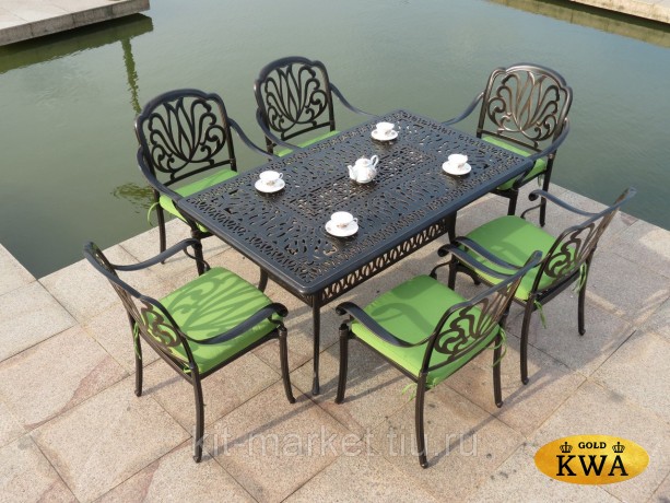 Обеденная группа из литого алюминия Rimini 6
