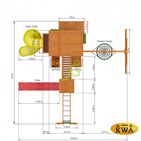 Детская площадка IgraGrad "Клубный домик Макси с трубой"