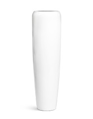 Кашпо TREEZ Effectory Gloss Высокий конус Design Белый глянцевый лак в-97 см, д-34 см 1/1