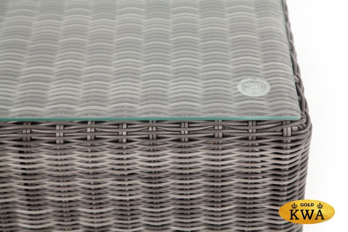 "Лунго" журнальный столик плетеный, цвет графит