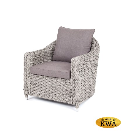 "Кон Панна" кресло из искусственного ротанга (гиацинт), цвет графит