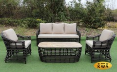 "Ницца" лаунж-зона из искусственного ротанга, цвет бронзовый