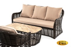 "Ницца" лаунж-зона из искусственного ротанга, цвет бронзовый