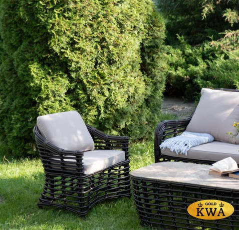 "Ницца" лаунж-зона из искусственного ротанга, цвет бронзовый