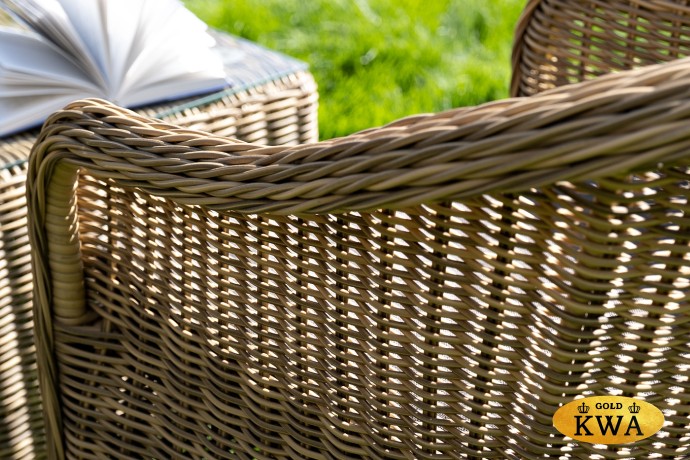 "Равенна" лаунж-зона из искусственного ротанга, цвет соломенный