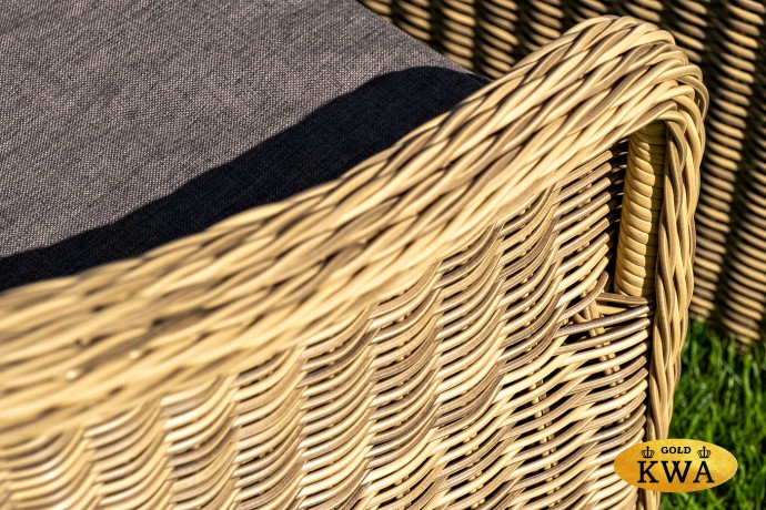 "Равенна" лаунж-зона из искусственного ротанга, цвет соломенный