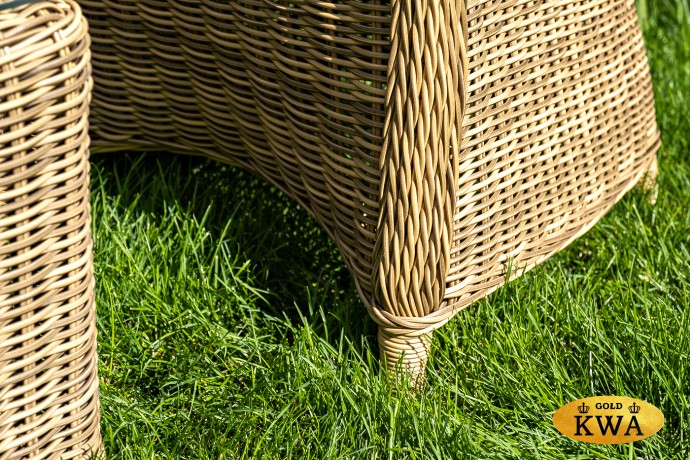 "Равенна" лаунж-зона из искусственного ротанга, цвет соломенный