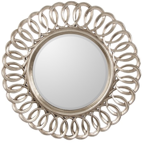 Круглое зеркало в раме Kimberly Silver
