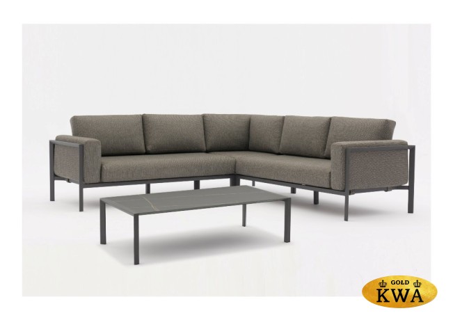 Stockholm Комплект лаунж мебели антрацит/серый, алюминий