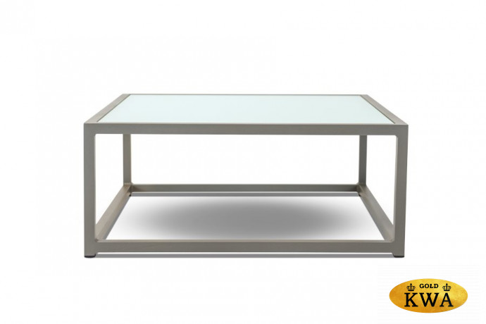 Касабланка столик кофейный стеклянный, каркас из алюминия