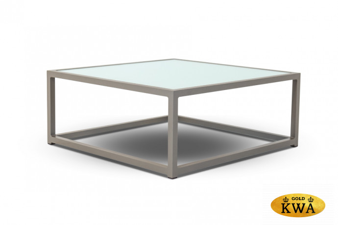 Касабланка столик кофейный стеклянный, каркас из алюминия