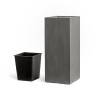 Кашпо TREEZ Effectory Beton Высокий куб Тёмно-серый бетон в-97 см, 31х31 см 1/1