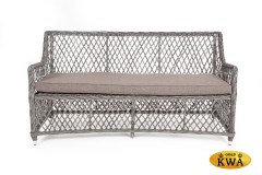 "Латте" диван двухместный из искусственного ротанга, цвет графит