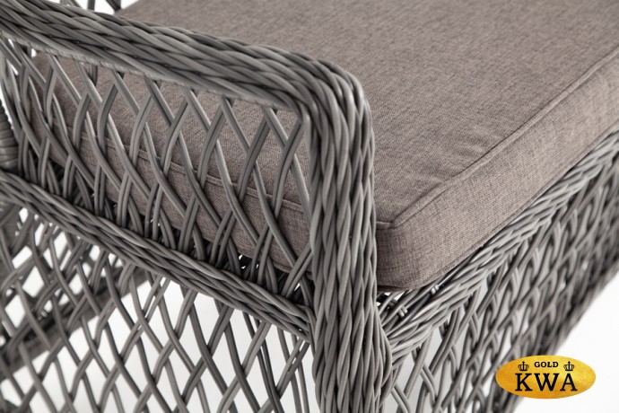 "Латте" диван двухместный из искусственного ротанга, цвет графит