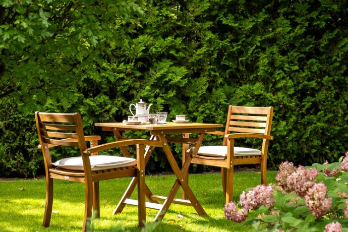 Кофейный комплект из акации КАРО с высоким столом