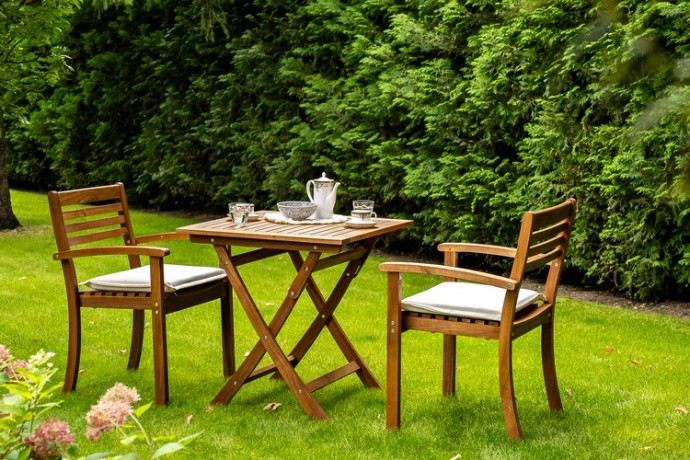 Кофейный комплект из акации КАРО с высоким столом