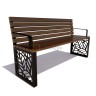Садово-парковая скамейка «Севастополь» (ангарская сосна 2,0 м,30х60)